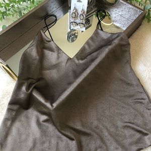 Zara brown tank top SZ S